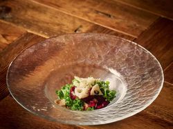 【サラダ】ケールとチキンのスモークドサラダ