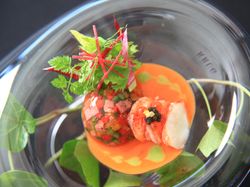 オマール海老のアスピックゼリー ソースアメリケーヌ