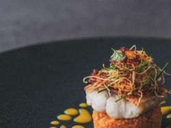 漁港直送カサゴのポワレとクスクスと野菜のフリットを添えて