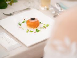 サーモンとホタテ貝・キャビア のバロティーヌ