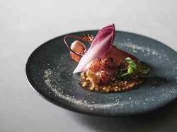 オマール海老のロースト 岐阜しいたけのデュクセル フレゴラのジュ