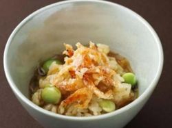 小海老 枝豆 餡かけご飯