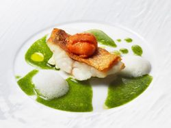 甘鯛のポワレ 焼きウニ添え 紺碧の空 白い雲 ~コート ダジュール~