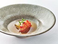 京都 亀岡 七谷地鶏 黄金色のSoupe de Consommé