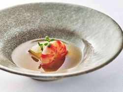 京都 亀岡 七谷地鶏 黄金色のSoupe de Consommé