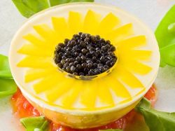 オードブル:海の幸のジュレ ~ひまわり~ ※パリ市長賞金賞の受賞作品