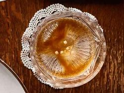 ほうじ茶とバジルのジュレ