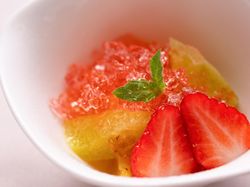 フルーツゼリー掛け