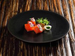 信州サーモンのミキュイ 旬トマトのソース