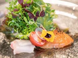 【地産地消でおもてなし】下津井タコとサーモンマリネと夏野菜のプランター