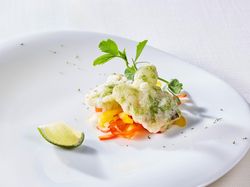 アーサと魚介のフリット シークヮーサーの余韻