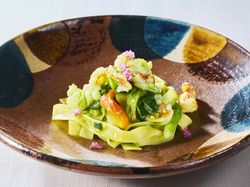 海老のタリアテッレ ソースジェノベーゼ