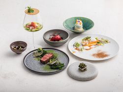 全皿ペアリングドリンク付きのフルコース