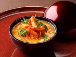 朧豆富 小海老餡 木の芽