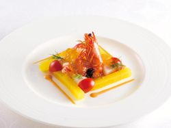 ”海の宝石箱”海の幸とトマト風味ウイキョウのコンポート ブイヤベースのジュレ