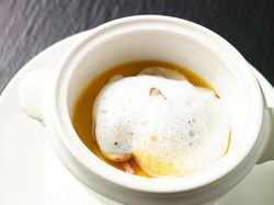 ニョッキ入りパンプキンスープ カプチーノ仕立て