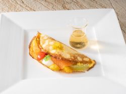 サーモンクレープ ヴェルジュソーダ