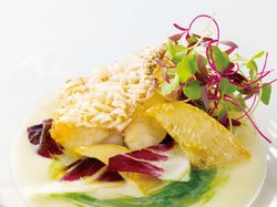 赤甘鯛の鱗焼き 季節の野菜とともに