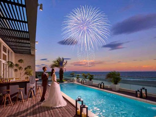 ベイサイド迎賓館（松山） ゲストも大絶賛の打ち上げ花火の画像3