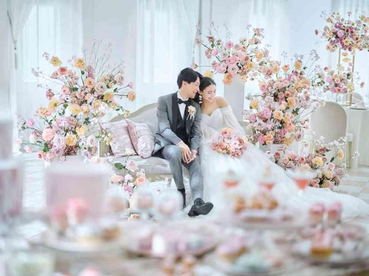 アニヴェルセルヒルズ横浜 ピンク×大人可愛い◇おふたりらしさを演出しようの画像2