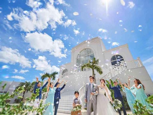 セントレジェンダオキナワ チャペル前の大階段で様々な演出の画像2