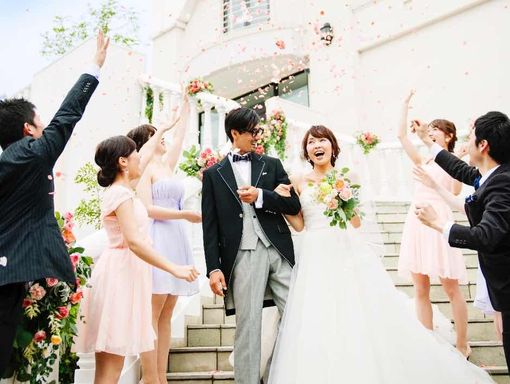 エルダンジュガーデン 大階段でのフラワーシャワーの画像3