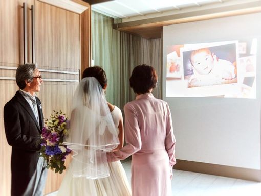 ザ マグナス トウキョウ 挙式前に感謝を伝える映像演出の画像1