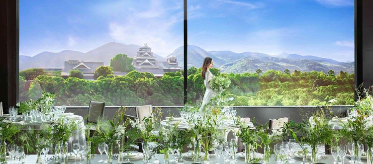 熊本ホテルキャッスル 背景に熊本城が映え、素敵なお写真をお撮りいただけまの画像1