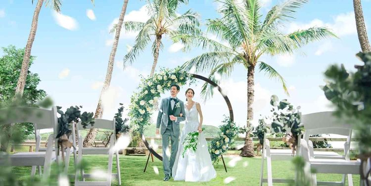 ザ・サーフ マウロアガーデン 広大なガーデンで執り行うハワイアンセレモニーの画像2