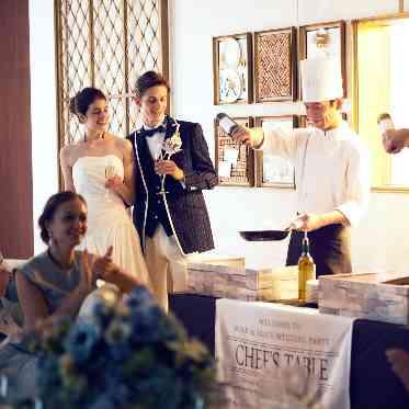 ラグナヴェール仙台/エスクリウェディング シェフによるパフォーマンスで盛り上がりをみせるので会食時の演出の心配は不要◎