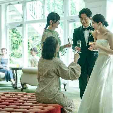 定禅寺ガーデンヒルズ迎賓館/FIVESTAR WEDDING ロビーやガーデンでお話しするお時間を多く設けられるのも貸切会場ならでは！