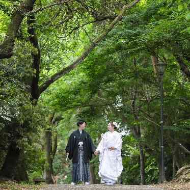 KIOKUNOMORI （記憶の森） 式場の隣にある五百淵公園。前撮りは公園で撮影するのがおすすめ。