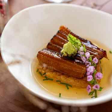 アンシャンテ/アルシェ アナゴと焼きおにぎりのお茶漬け