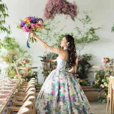 ユニオンハーバー/UNION HARBOR 装飾と共にウェディングフォトを