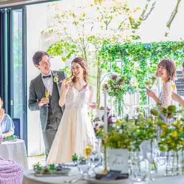 アールベルアンジェ富山 貸切プライベートガーデンで自由に過ごせる