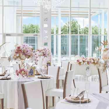 ララシャンス 太陽の丘 光が注ぐ明るい会場