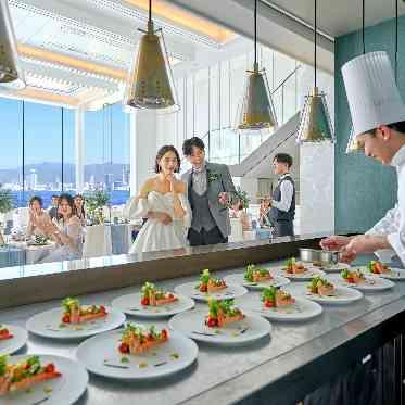 ララシャンスKOBE 会場併設のオープンキッチン