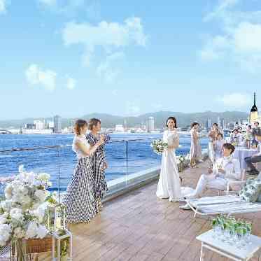 ララシャンスKOBE テラスではウェルカムパーティーができる