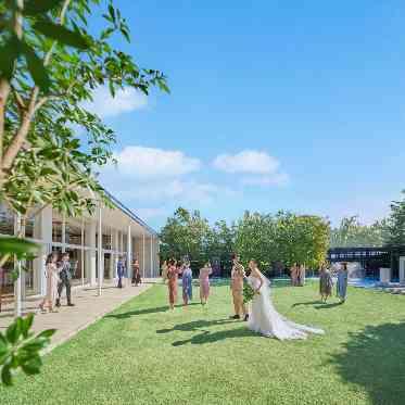 ブランレヴュー宇都宮 アクアテラス 海外ウエディングのようにリラックスしたひと時