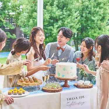 ブランレヴュー宇都宮 アクアテラス 披露宴会場に併設しているガーデンでカジュアルブッフェを♪