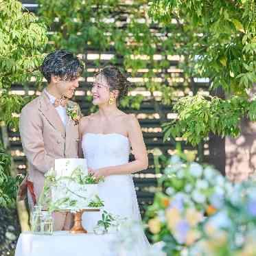 ブランレヴュー宇都宮 アクアテラス ガーデンでのケーキセレモニー