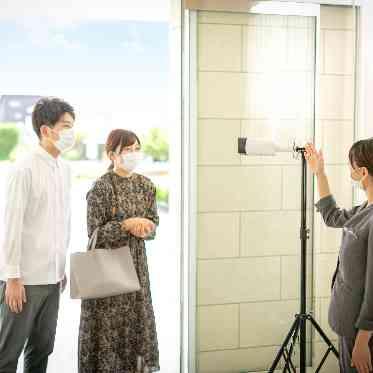 ブランレヴュー宇都宮 アクアテラス ご来館時はマスク着用およびアルコール消毒、非接触型体温計による体温確認へのご協力