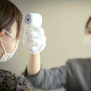 ブランレヴュー宇都宮 アクアテラス 検温・消毒を徹底しております。