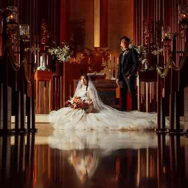 覚王山ル・アンジェ教会 結婚式あとに、おふたりだけで前撮りのような撮影も叶う