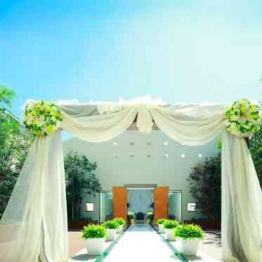 KKRホテル博多 緑いっぱいのガーデンでは様々な演出が可能!