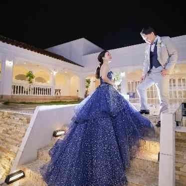 ナイトガーデンでロマンチックなショットを♪