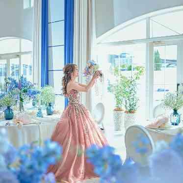 迎賓館シェーナ PARTIR KYOTO 自然光あふれるガーデン付きの披露宴会場