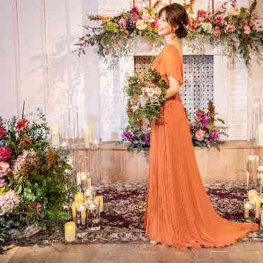 ザ サリィガーデン テラコッタのカラードレス