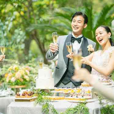 ホテルフランクス ガーデン乾杯!