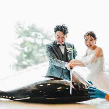 三河湾リゾートリンクス迎賓館 豪快なマグロ入刀